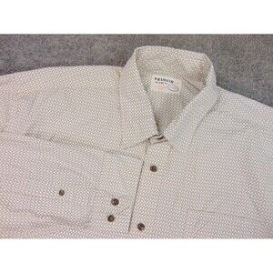 Vintage Wrangler Shirt Mens 2XL‎ White Black Lines Western Button up